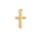 18K Gold PVD Stainless Steel Textured Cross Charm - DIY Charm Necklace Charms